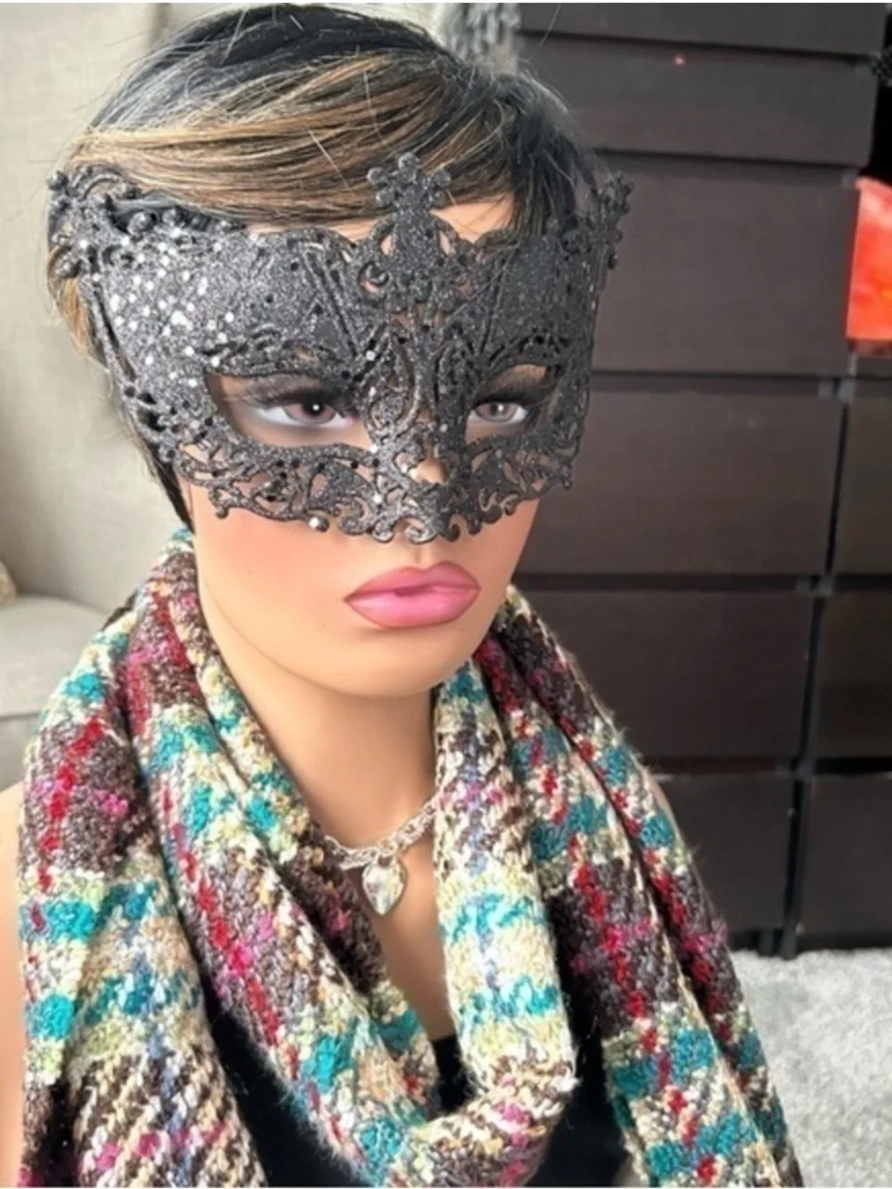 🌸Black Lace Venetian Eye Mask - Elegant Women's Accessory